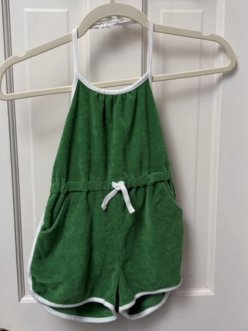 Janie And Jack x Kaavia James Union-Wade Green Halter Terry Romper Size 3